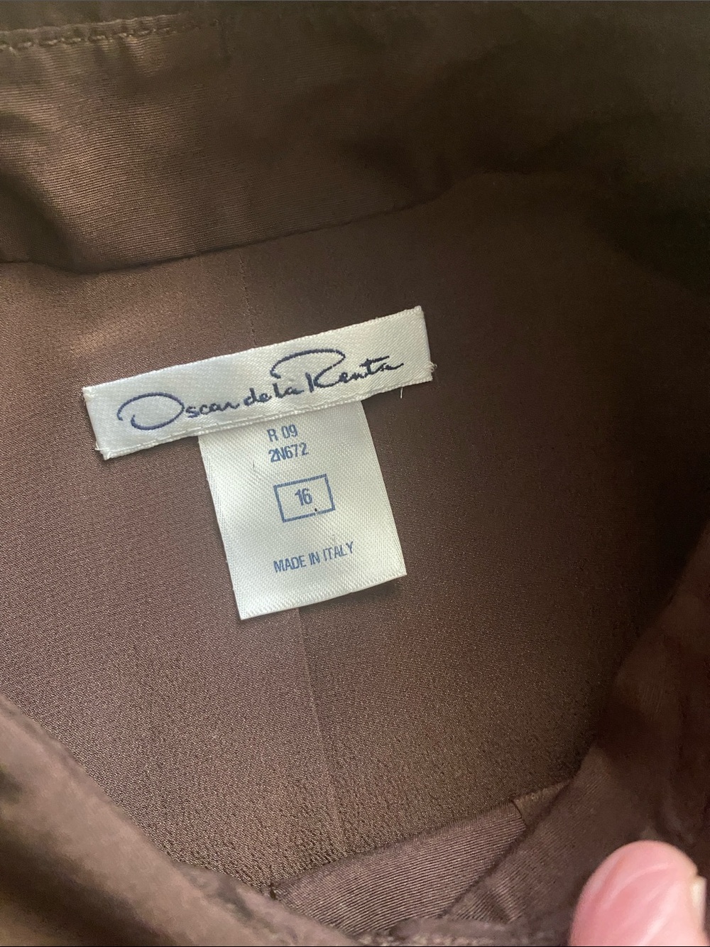 Oscar De La Renta resort 2009 brown button up dress size 16 - Picture 10 of 11